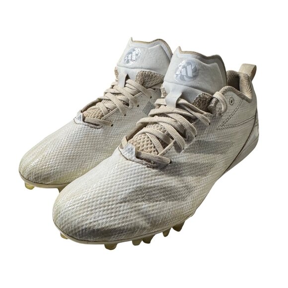 Adidas Adizero Football Cleats Size 5 Beige Synthetic Textile Kids Sports Shoes - Picture 1 of 7